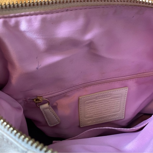 Coach Ashley Leather Satchel Crossbody Beige F15445 - Picture 11 of 15